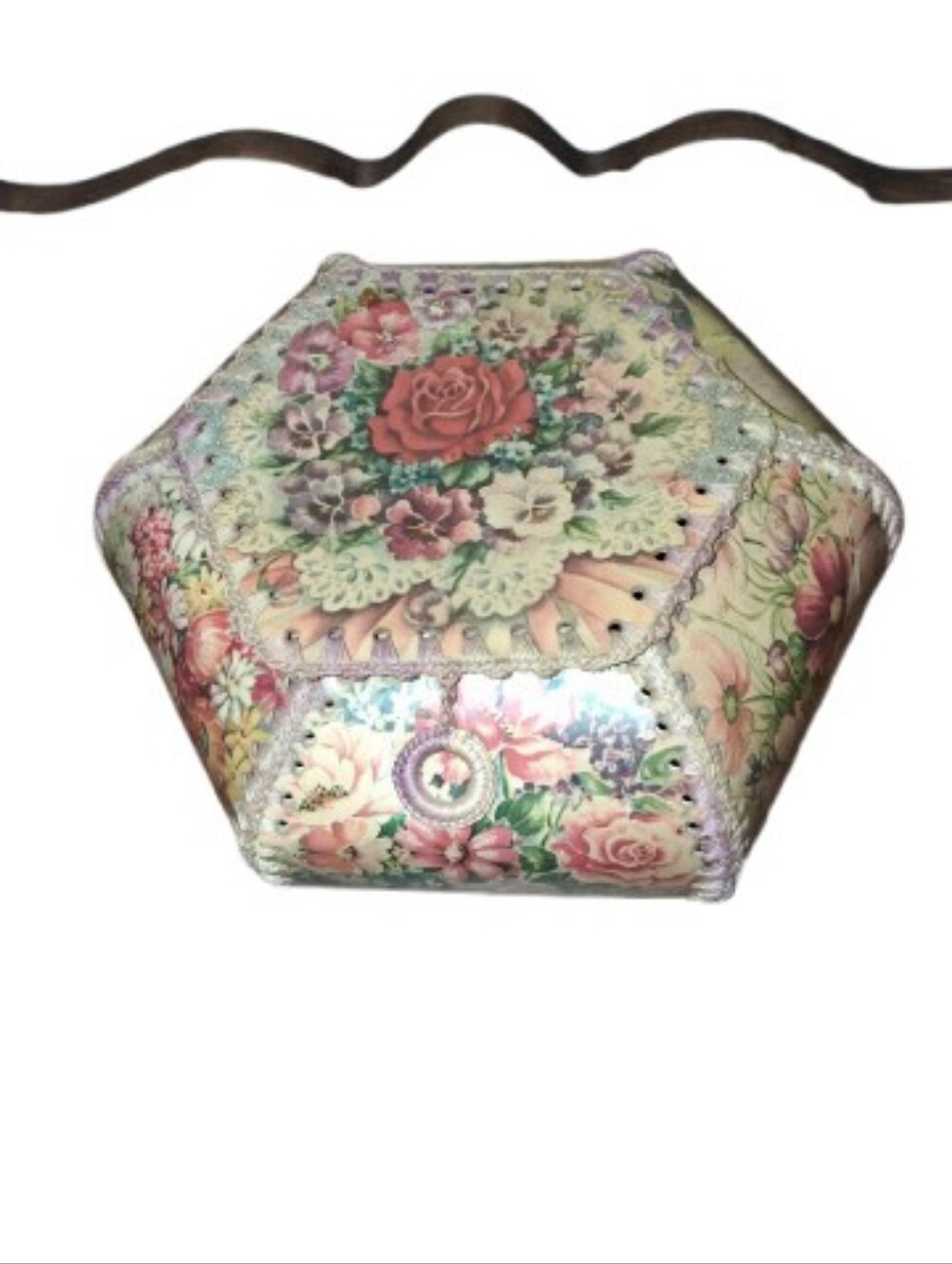 Vintage Sewing/Notions Box 1950s Cottagecore